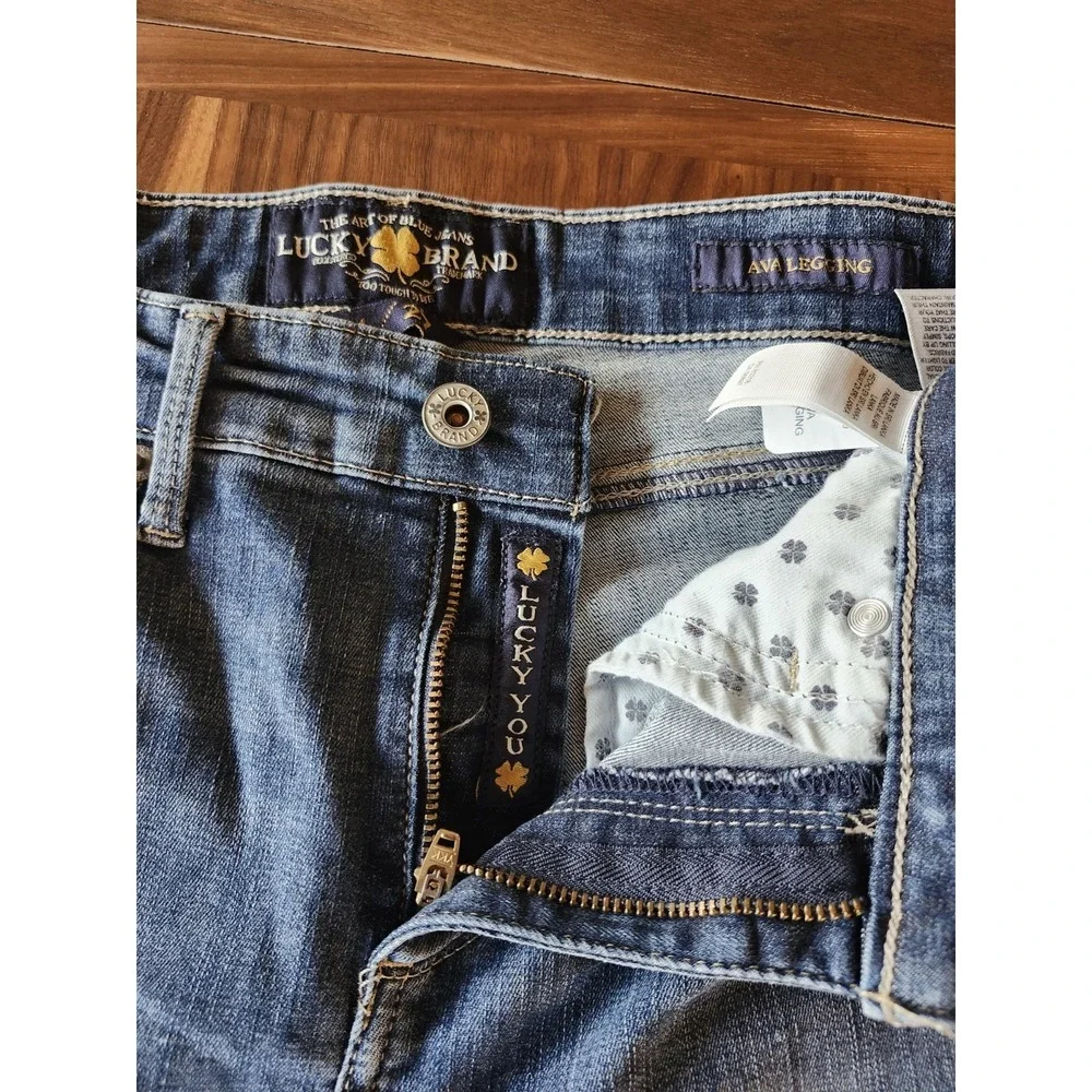 Lucky Brand Ava Leggings Jeans Women's Size 4/27 Skinny Blue Denim Stretch (009)